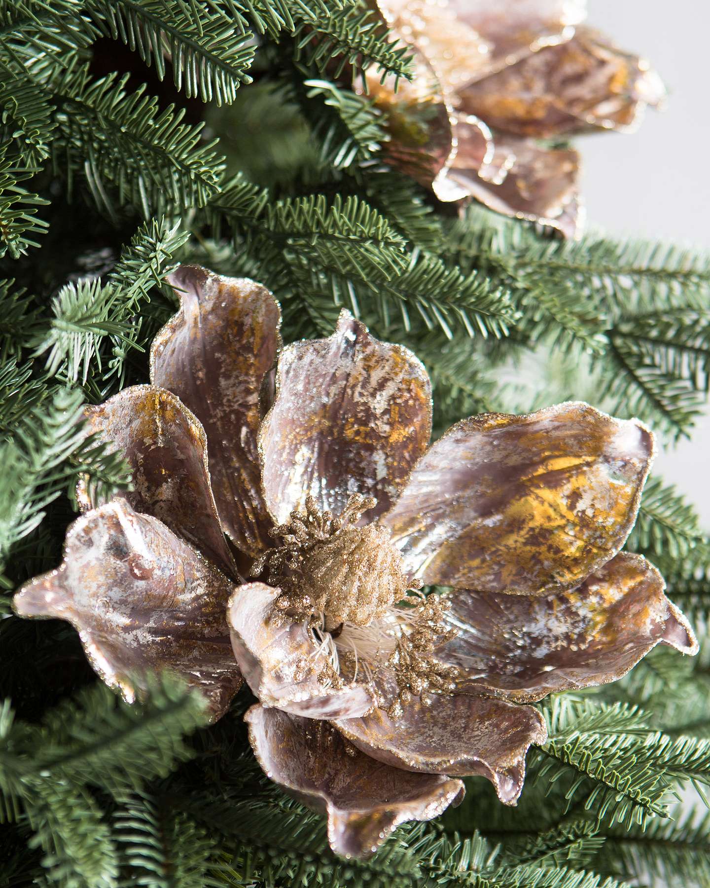 Balsam Hill Décorations sur tige magnolia, ivoire