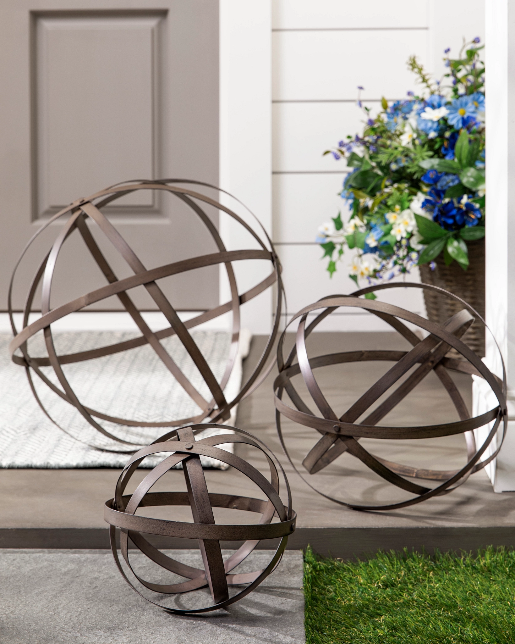 Metal Orb Sculpture Set Balsam Hill