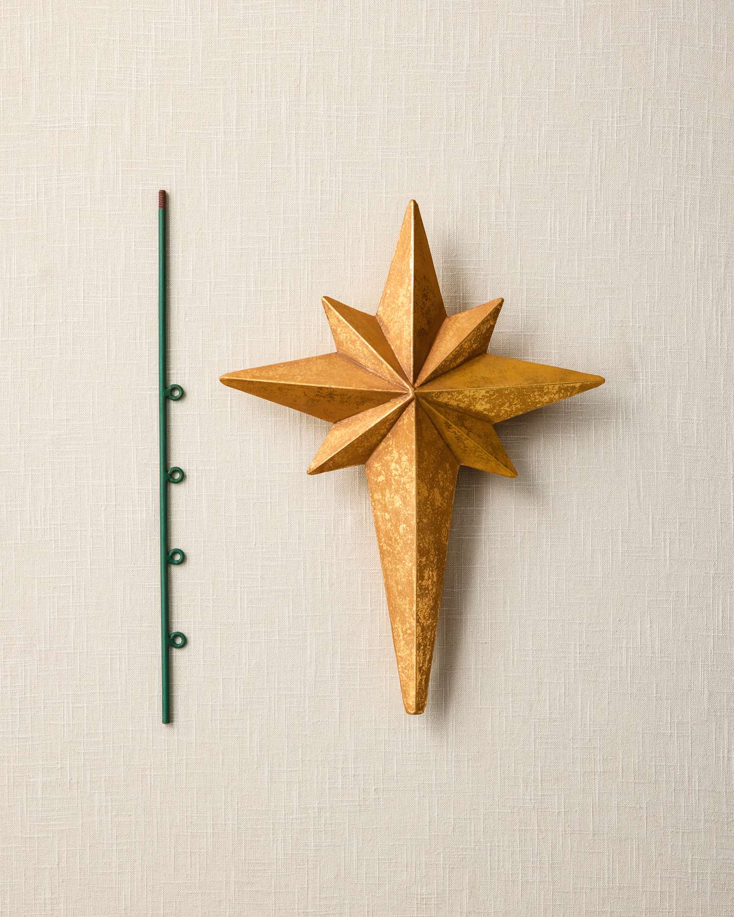 11.5" Antique Gold Bethlehem Star Tree Topper