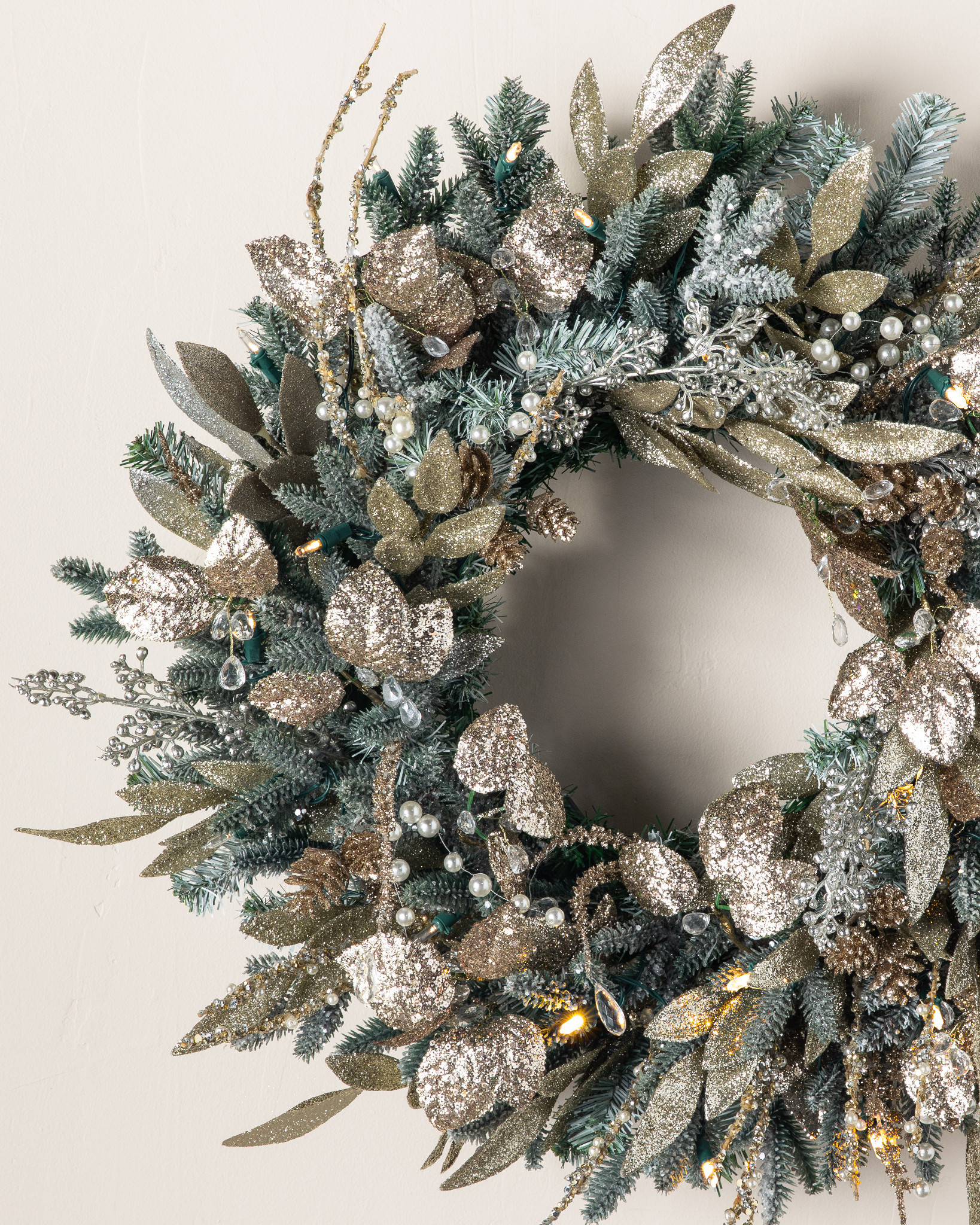 Champagne & Crystal Wreath