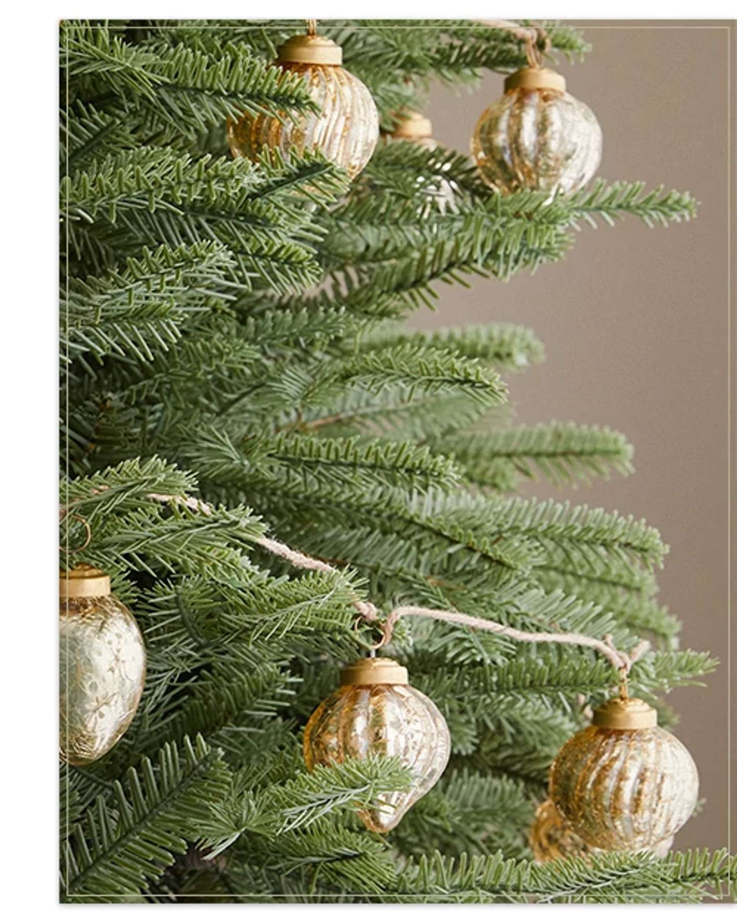 Gold Mercury Glass Garland Set
