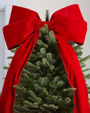 Red Velvet Bow Tree Topper Red Velvet Bow Tree Topper