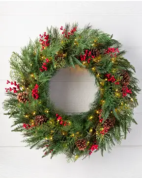 Outdoor Red Berry Pine Wreath Outdoor Red Berry Pine Wreath