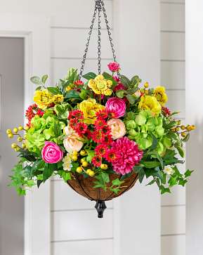 Outdoor Vivid Blooms Hanging Basket Outdoor Vivid Blooms Hanging Basket