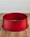 Red Merry Metallic Quilted Tree Collar by Balsam Hill
