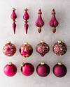 Biltmore Legacy Burgundy Ornament Set 12 Pieces by Balsam Hill SSCR 40