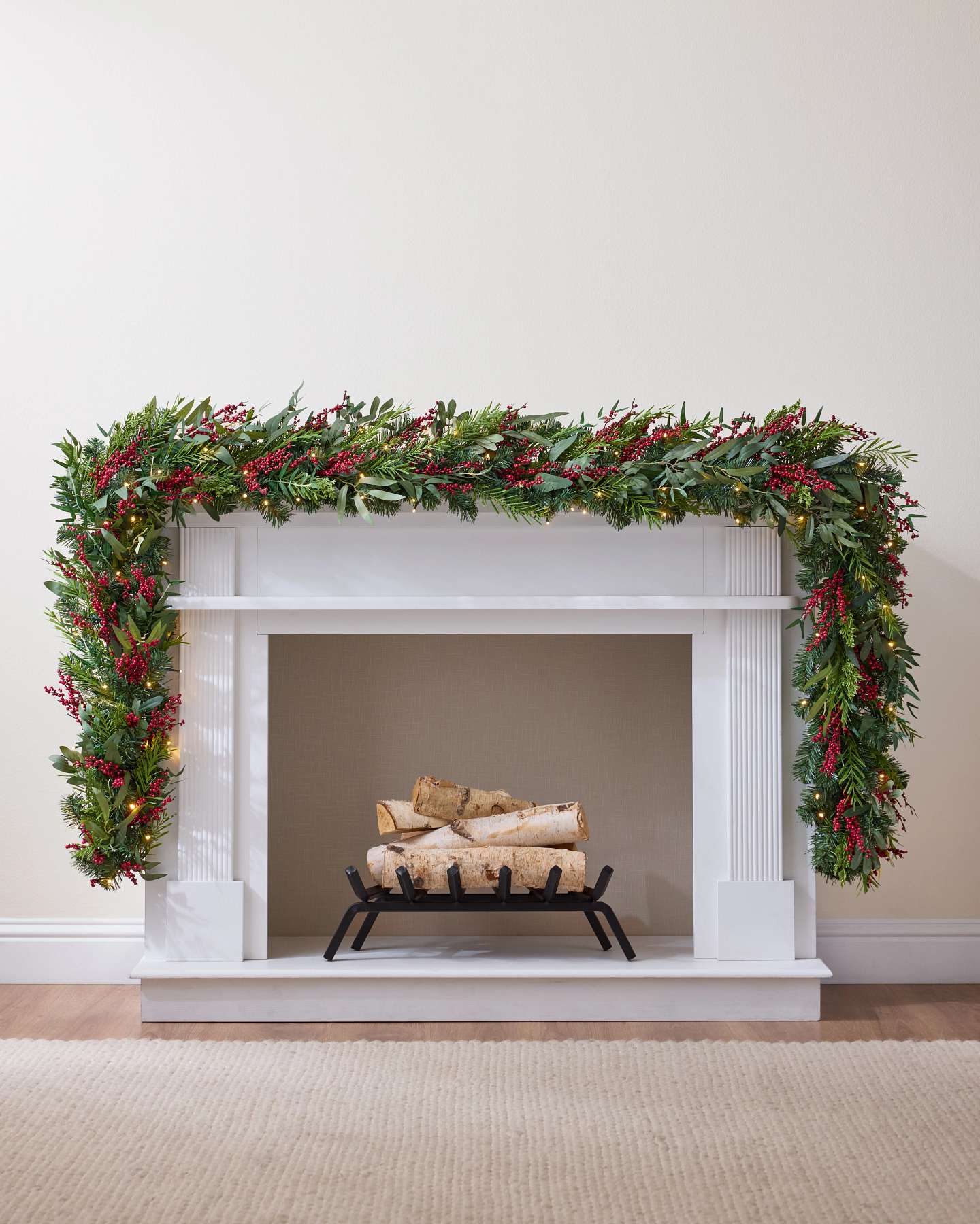 10' Evergreen Pepper Berry Garland