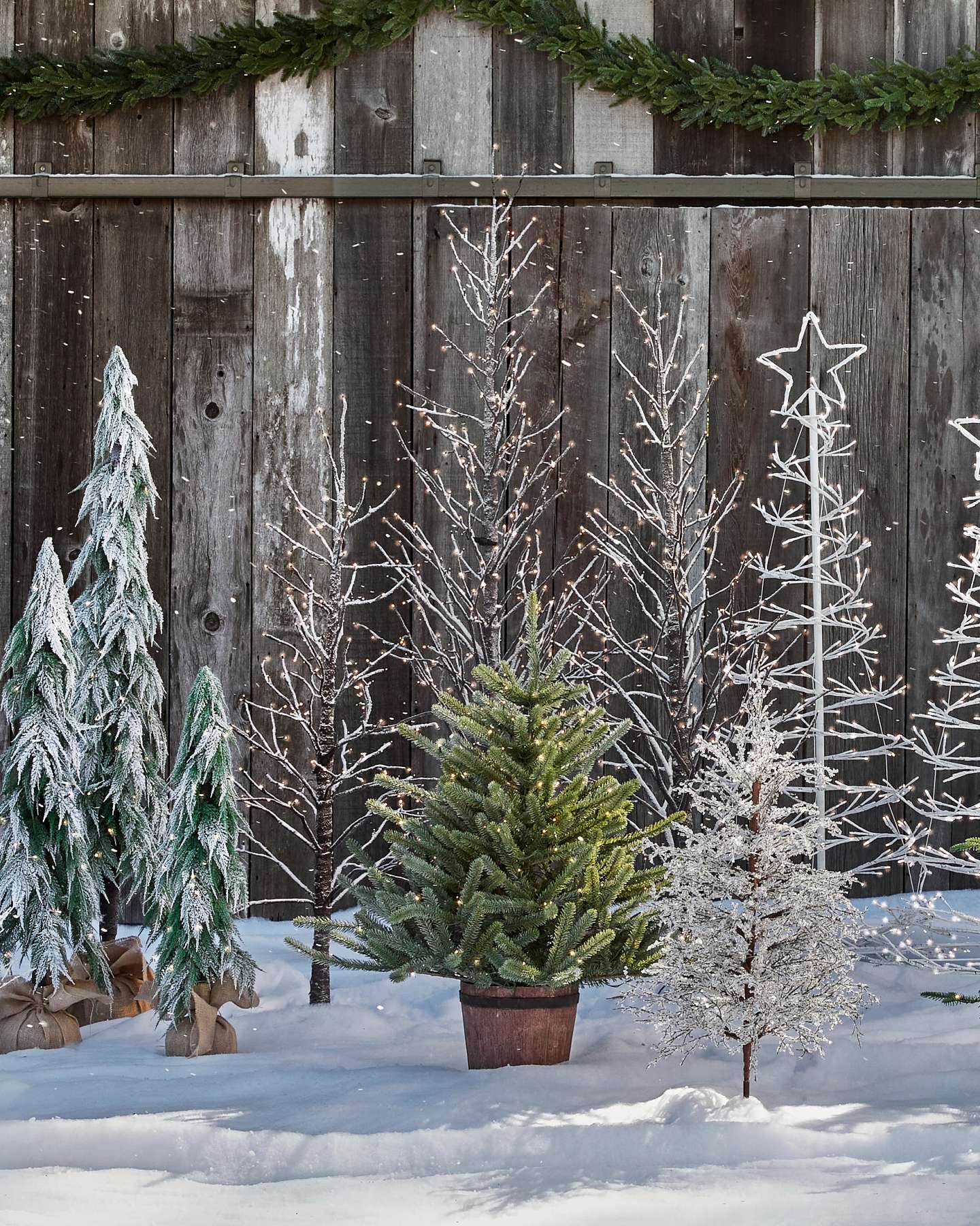 Balsam Hill Winter Birch LED Artificial Christmas Tree Lifestyle Display
