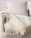 4ft x 6ft Ivory Mohair Throw by Balsam Hill SSC