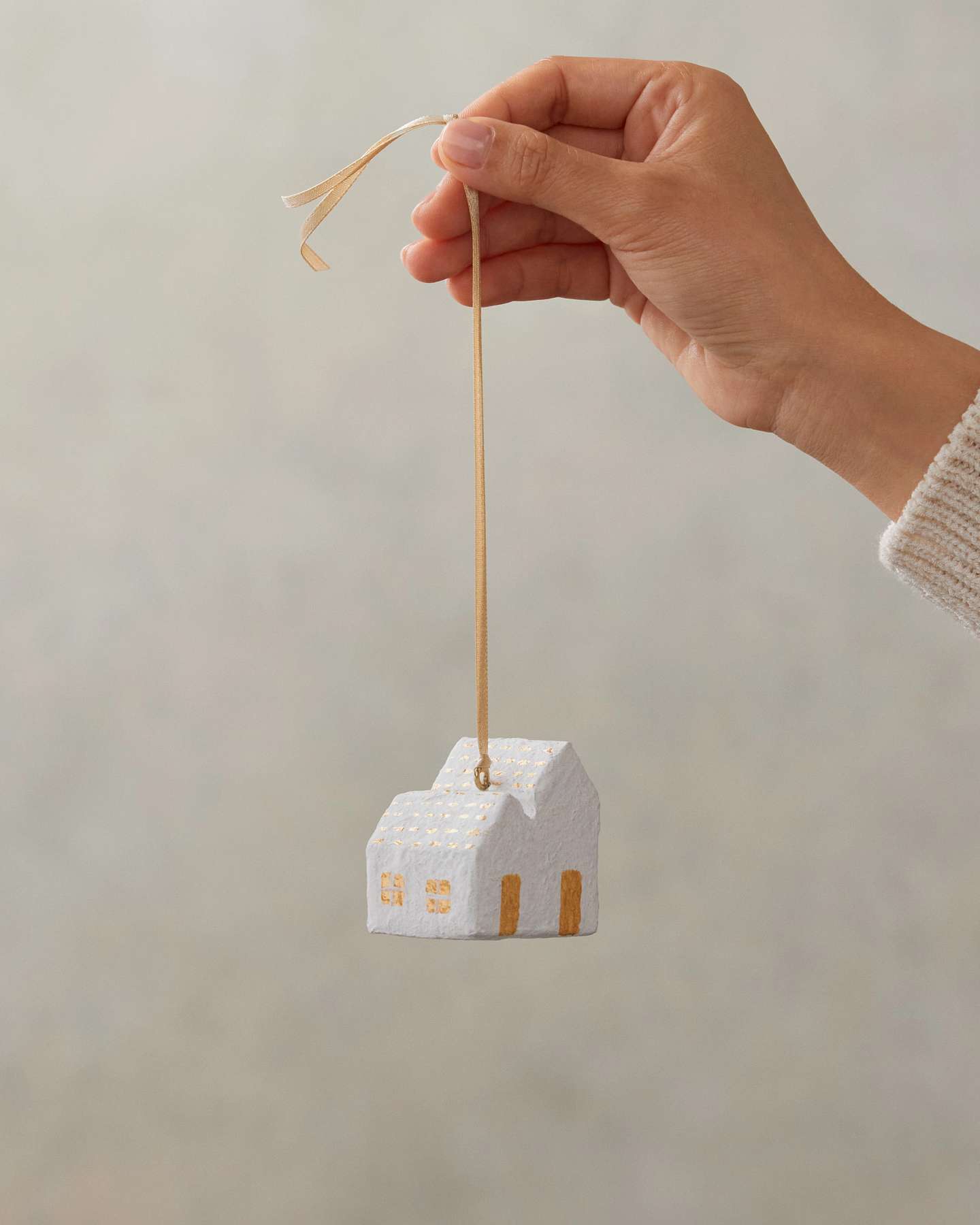 Festive Katran House Ornaments, Set of 12