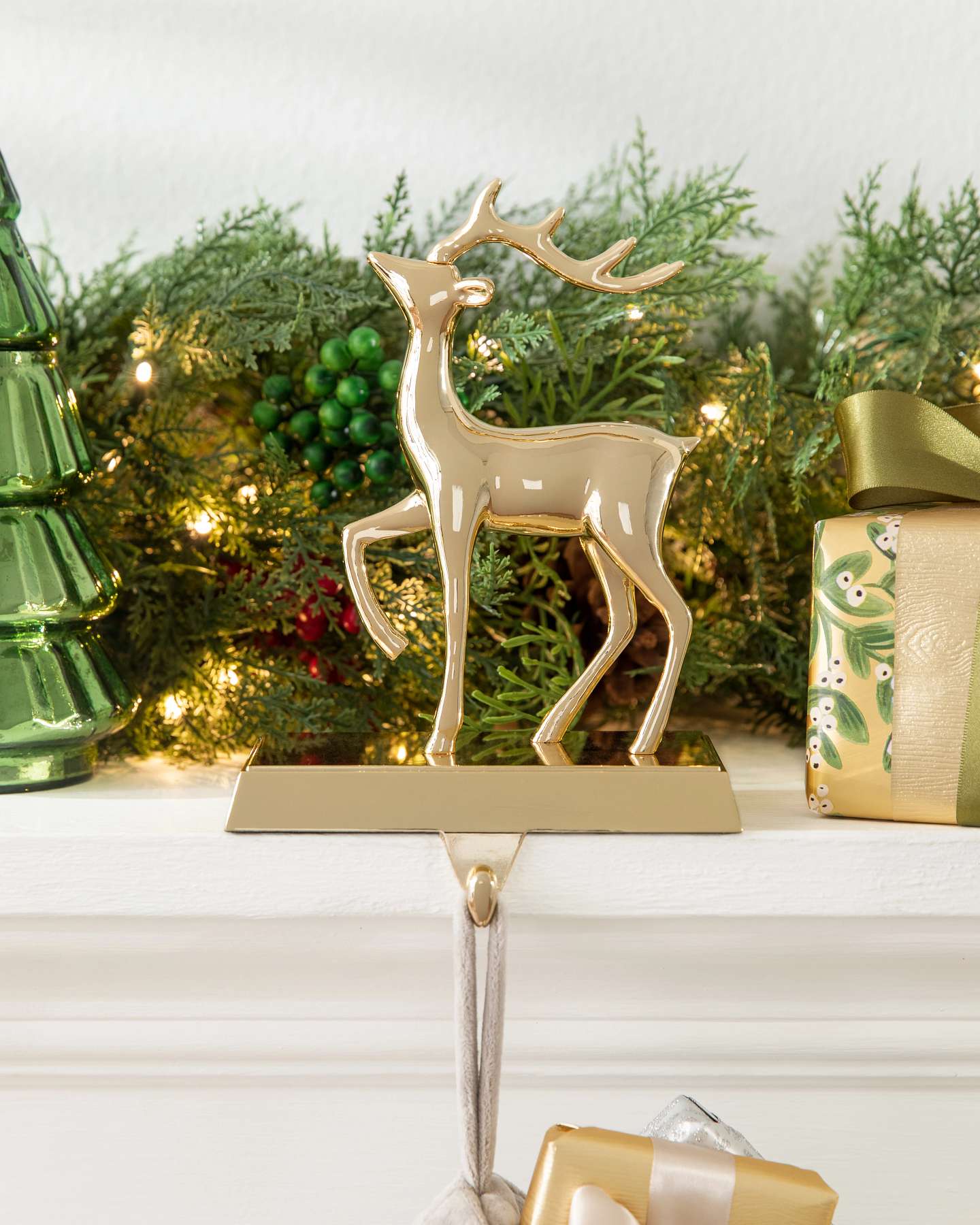 Balsam Hill Left-Facing Prancer Christmas Stocking Holder