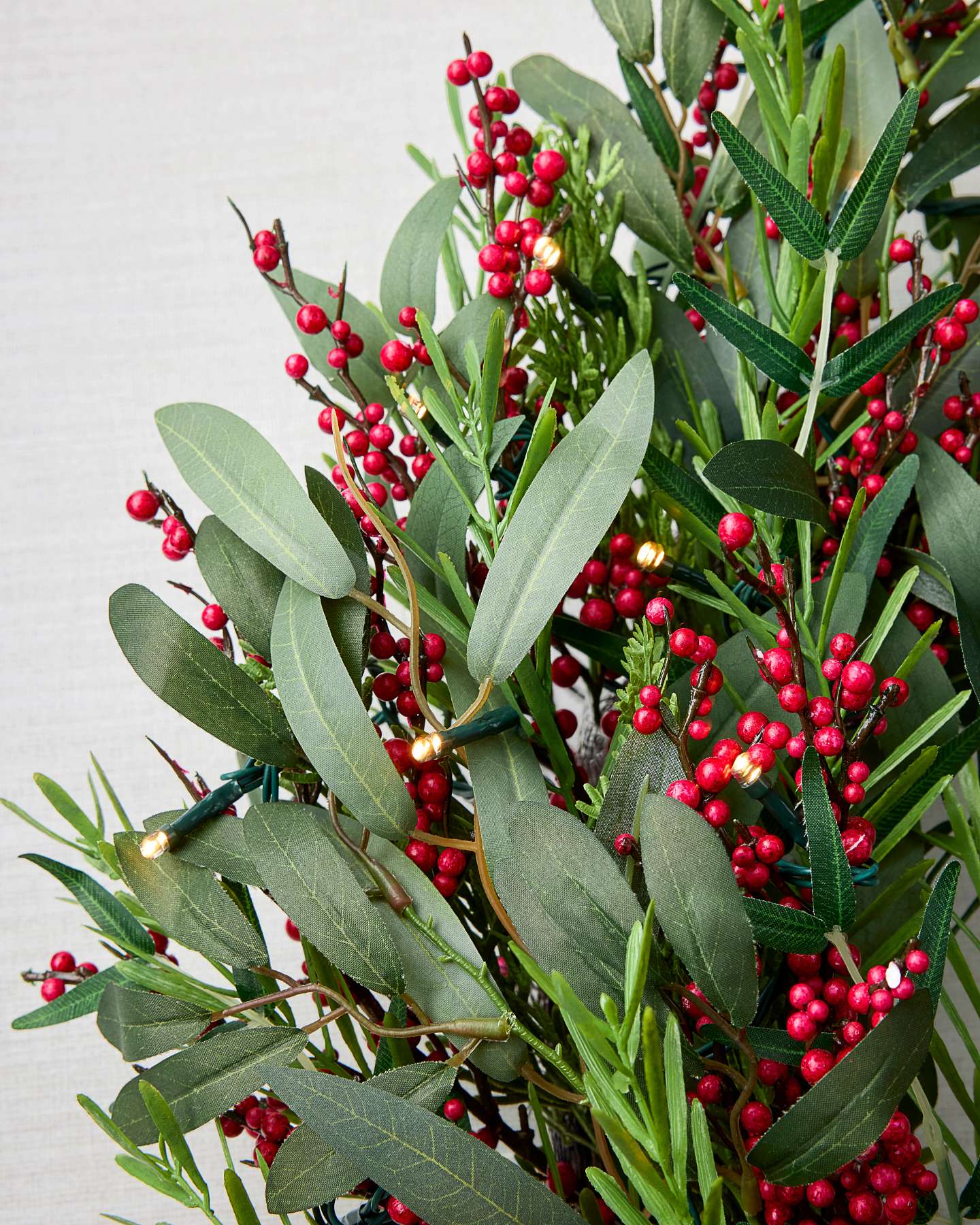 26" Evergreen Pepper Berry Wreath