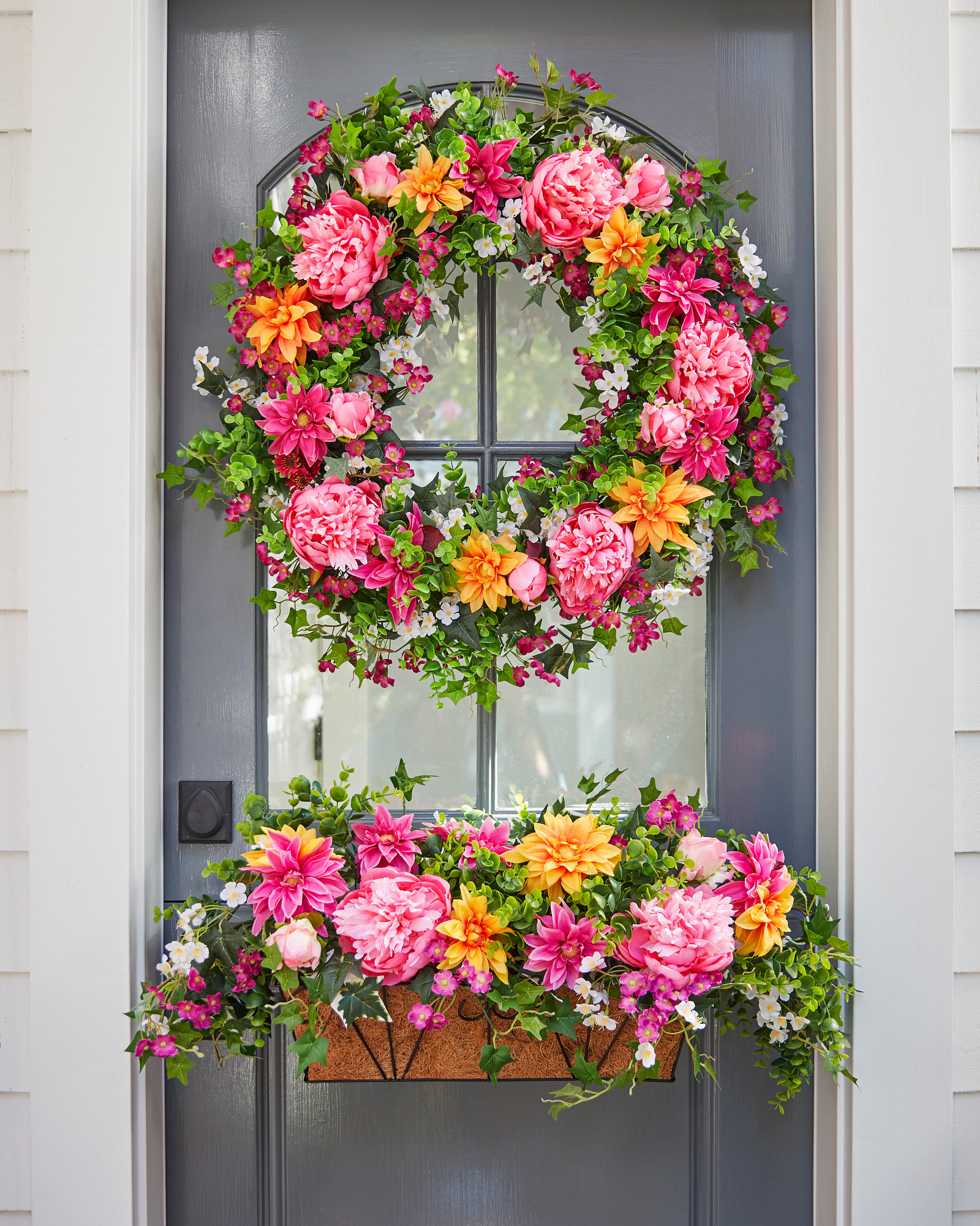 Outdoor Radiant Peony Artificial Spring Window Box | Balsam Hill Outdoor Radiant Peony Artificial Spring Window Box | Balsam Hill