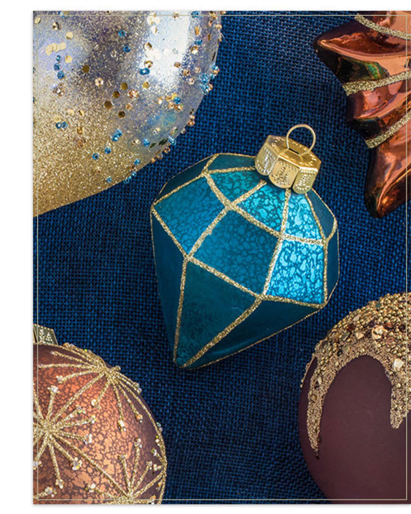 Balsam Hill Georgetown Christmas Ornament Set of 35 for Elegant Holiday Decor