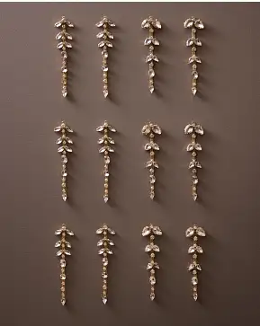 Gold Drop Rhinestone Ornament Set Gold Drop Rhinestone Ornament Set