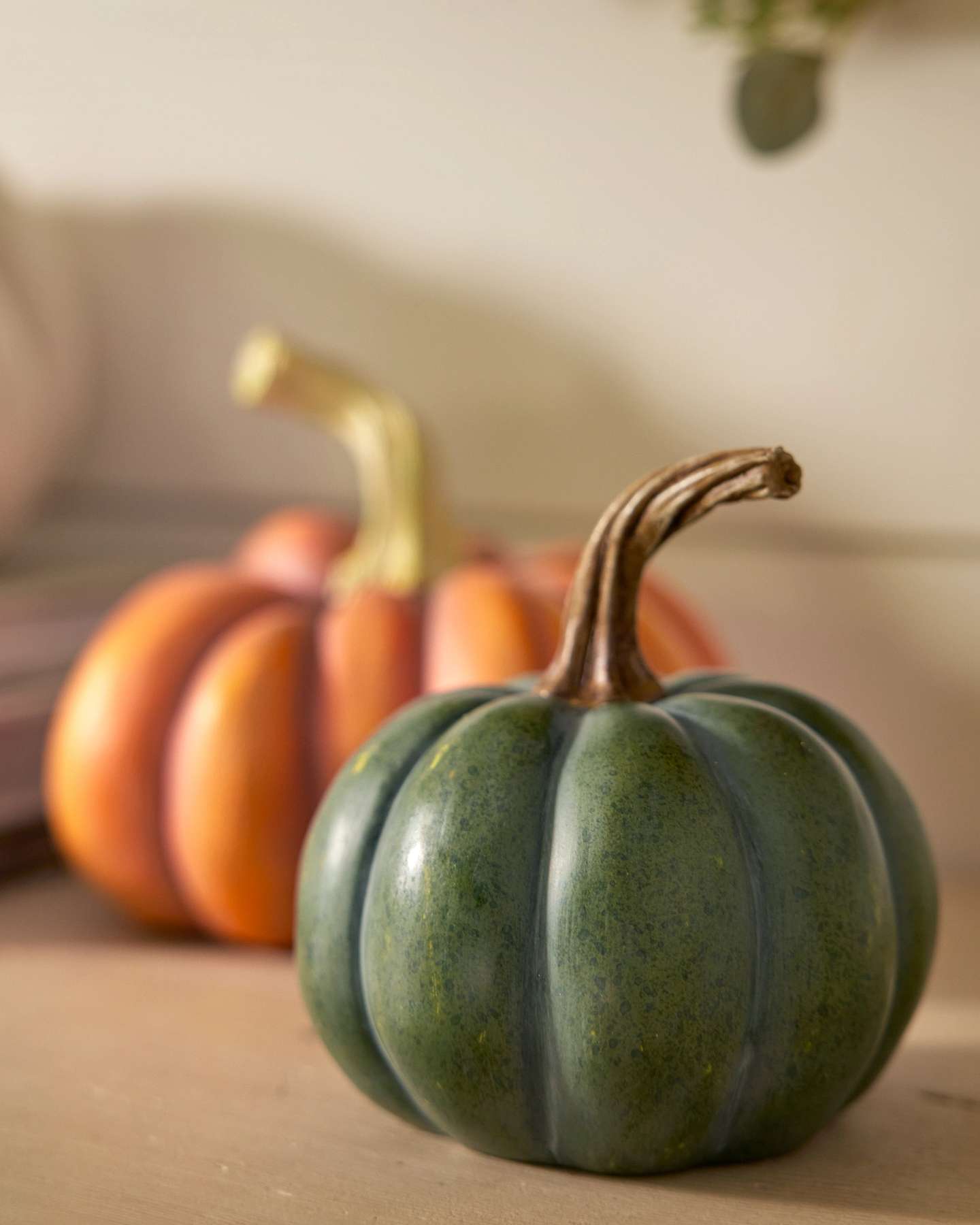 Balsam Hill Tabletop Outdoor Heirloom Pumpkins Set of 3 Close-Up View