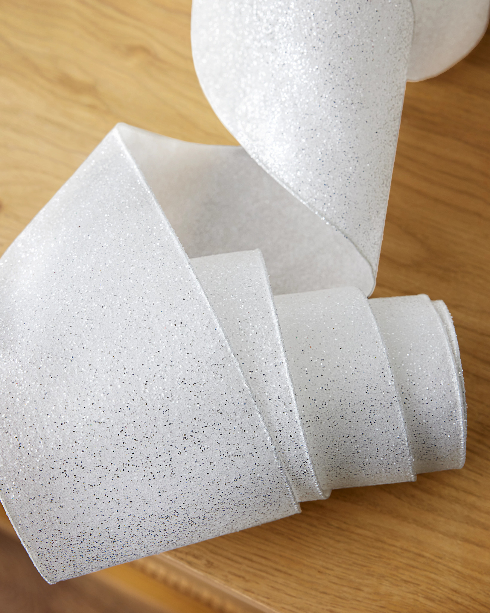 White Glitter Ribbon