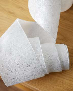 White Glitter Ribbon White Glitter Ribbon