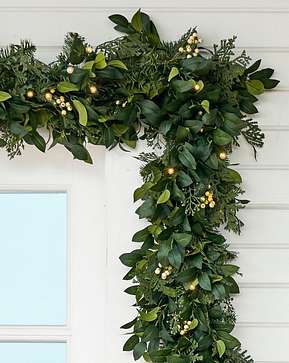 Outdoor White Berry Cypress Garland Outdoor White Berry Cypress Garland