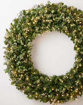 Outdoor White Berry Cypress Wreath Outdoor White Berry Cypress Wreath