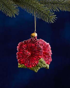 Balsam Hill Studio Red Hibiscus Ornament Balsam Hill Studio Red Hibiscus Ornament