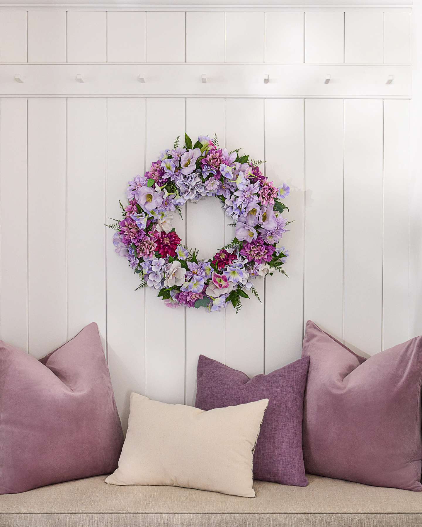 Purple in Bloom Wreath by Balsam Hill Lifestyle 10