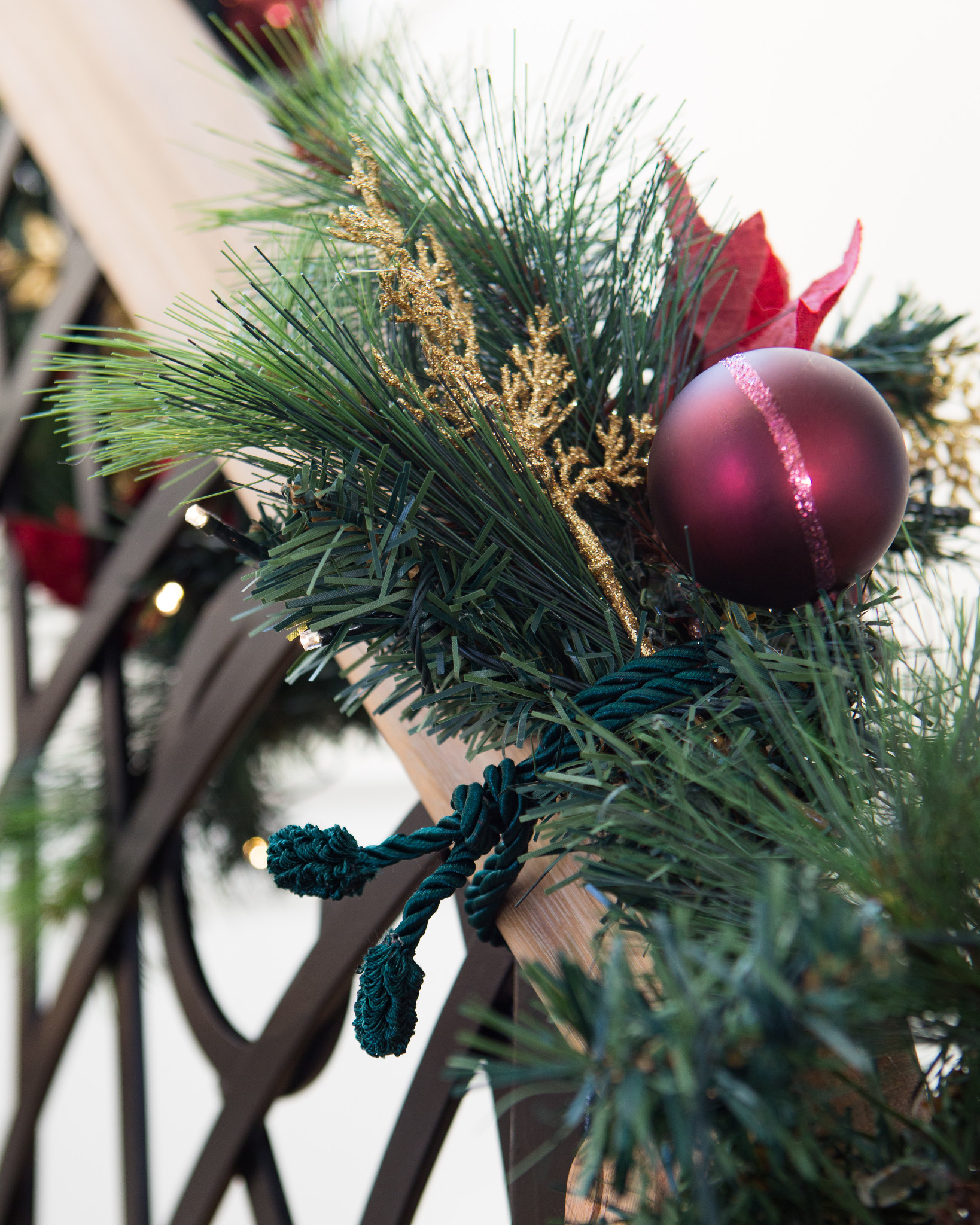 6 Sets Artificial Christmas Garland Ties Balsam Hill