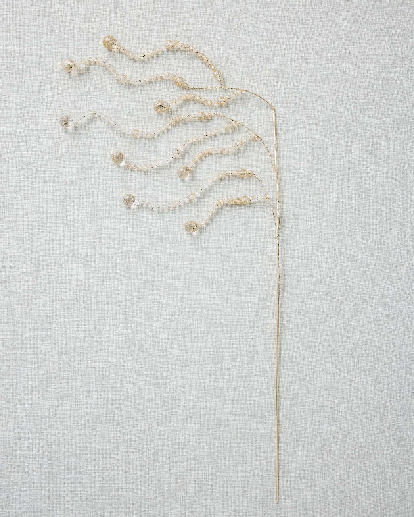 Champagne Crystal Drop Christmas Picks, Set of 12