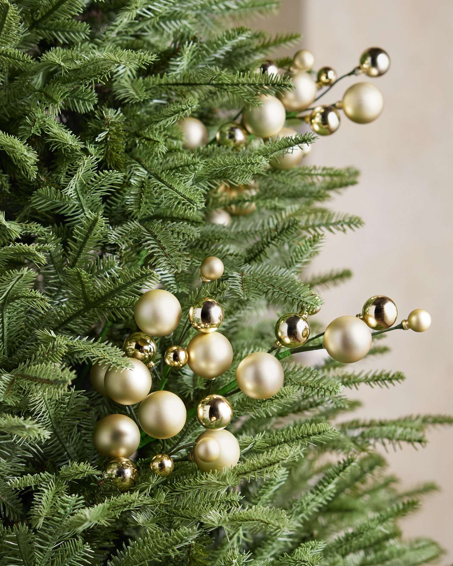 Balsam Hill Gold Brilliant Bursts Artificial Christmas Tree Picks Full View