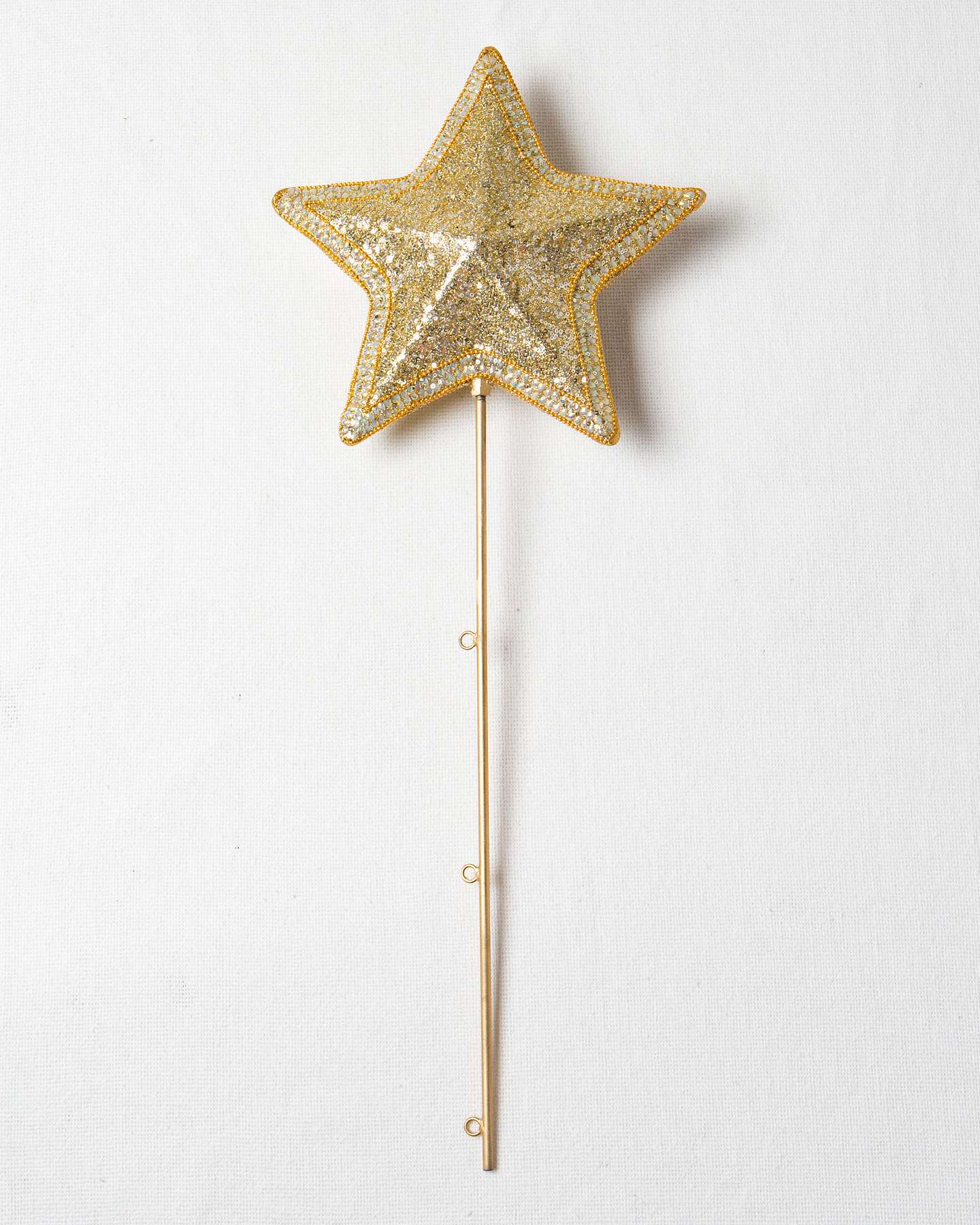Balsam Hill Classic Star Beaded Artificial Christmas Tree Topper Stunning Close-Up Vie