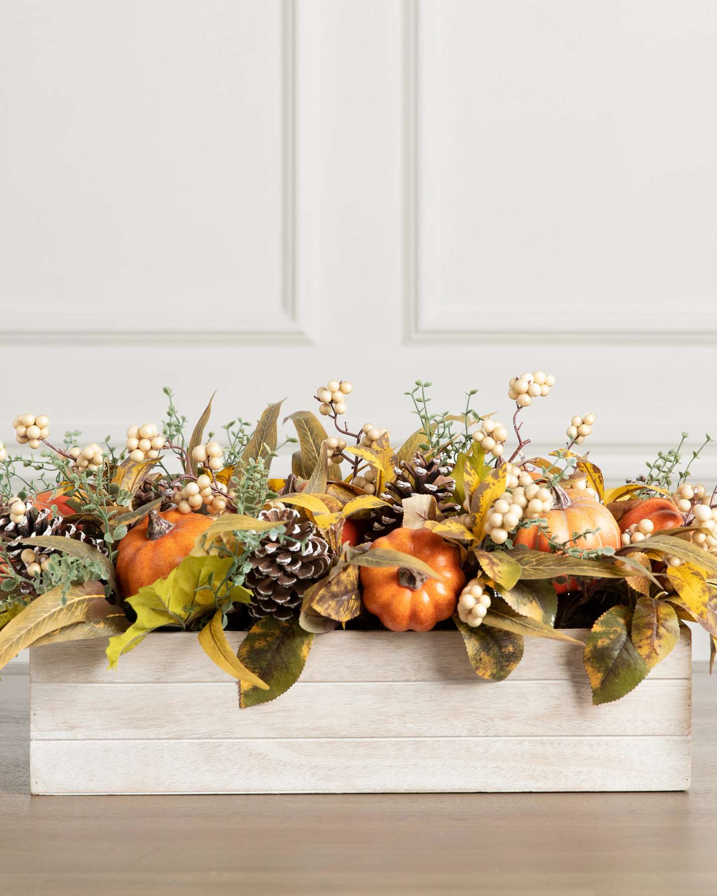 Balsam Hill Autumn Abundance Artificial Flower Arrangement Unlit Front View