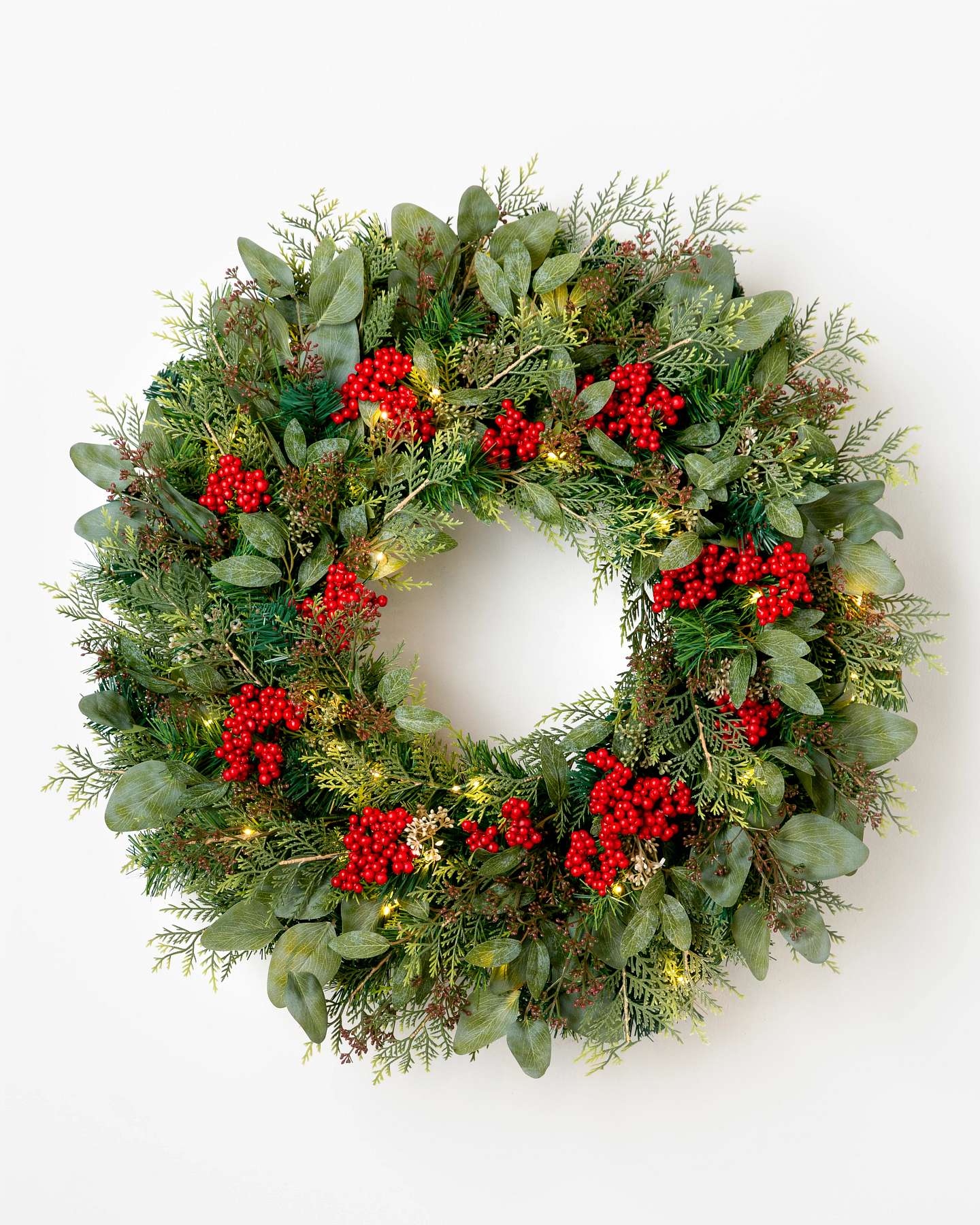 Balsam Hill Winter Meadow Artificial Christmas Wreath 28-Inch Product Display