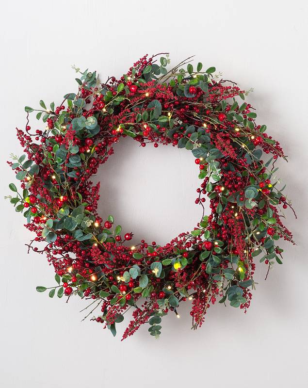 Mixed Berry Festive Wreath by Balsam Hill