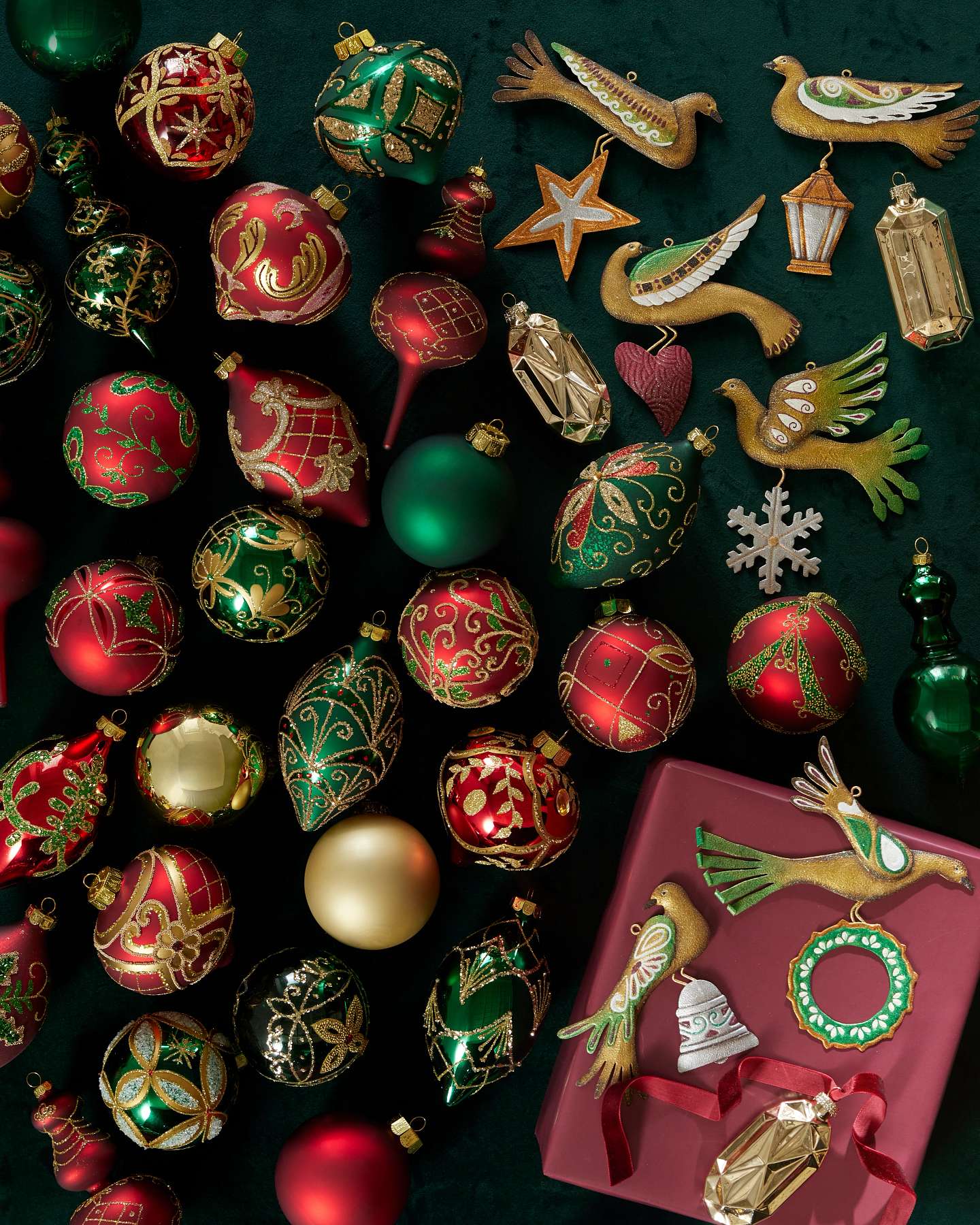 Regal Treasures Gold Christmas Dove Ornament Set
