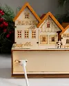 Wooden Christmas Mantel Village by Balsam Hill Power Port