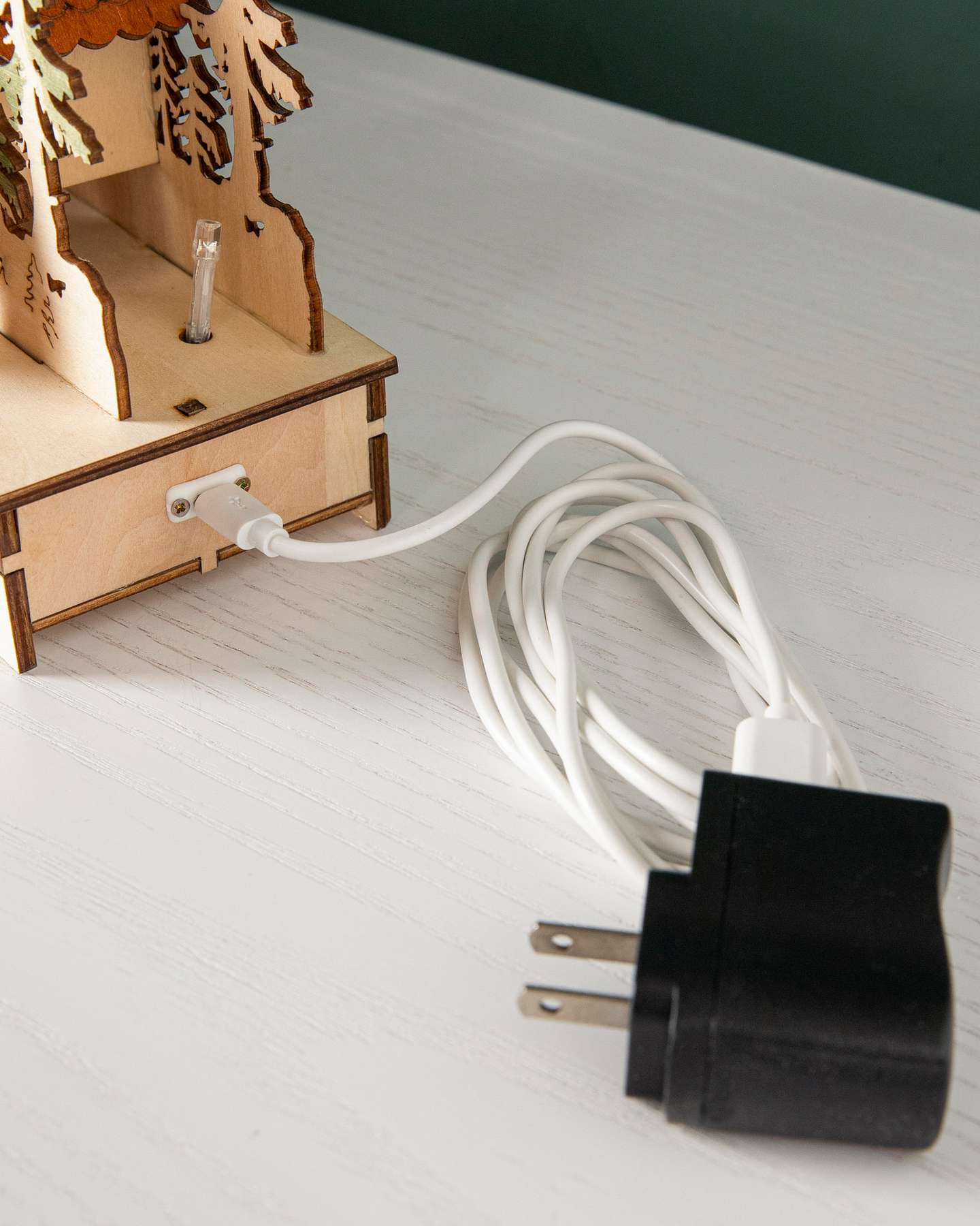 Wooden Christmas Mantel Village by Balsam Hill Power Adapter Special Feature