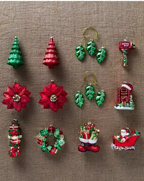 Christmas Cheer Novelty Ornament Set Christmas Cheer Novelty Ornament Set