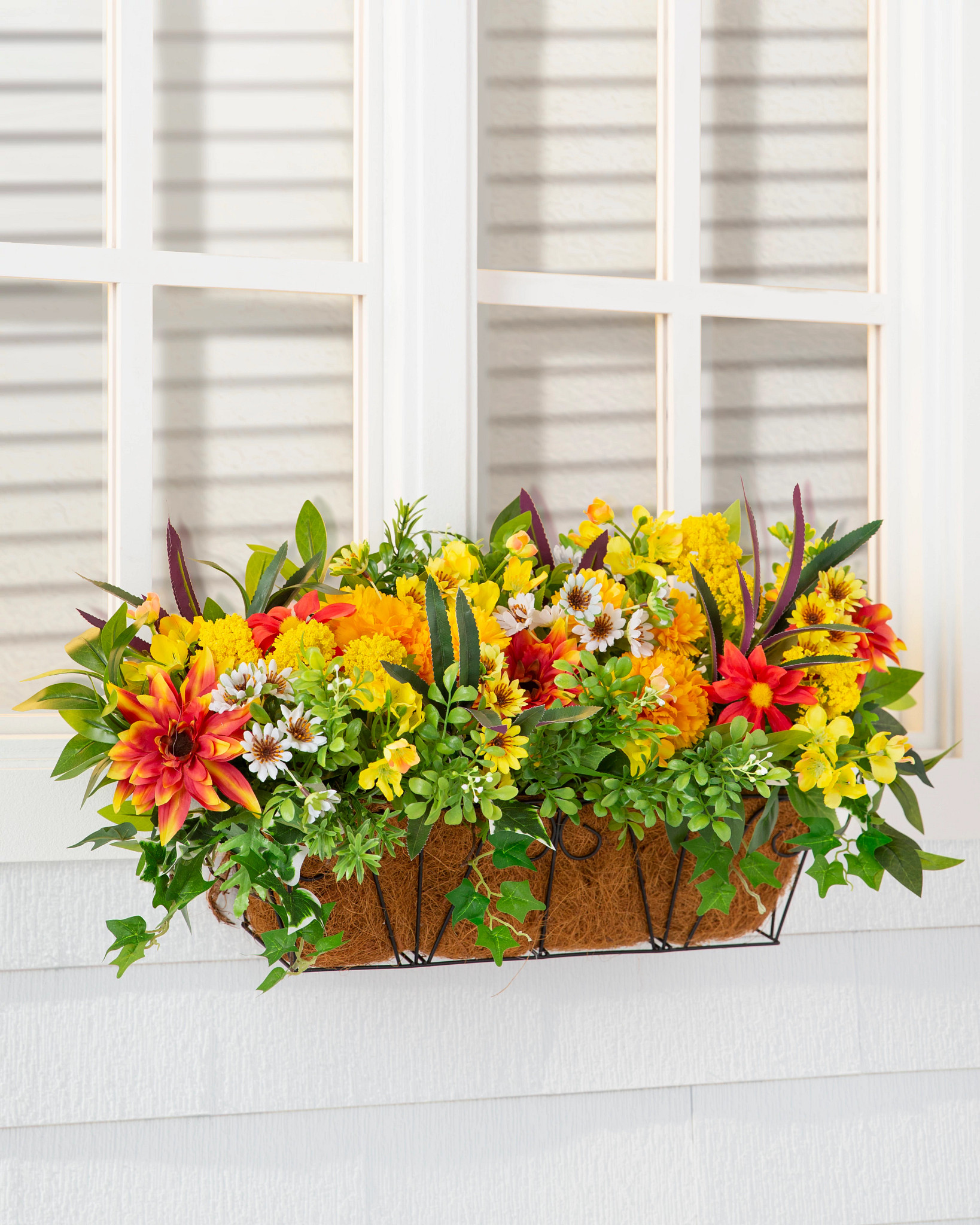 Balsam Hill - 2024 Spring 2 - Outdoor Sunrise Dahlia Window Box