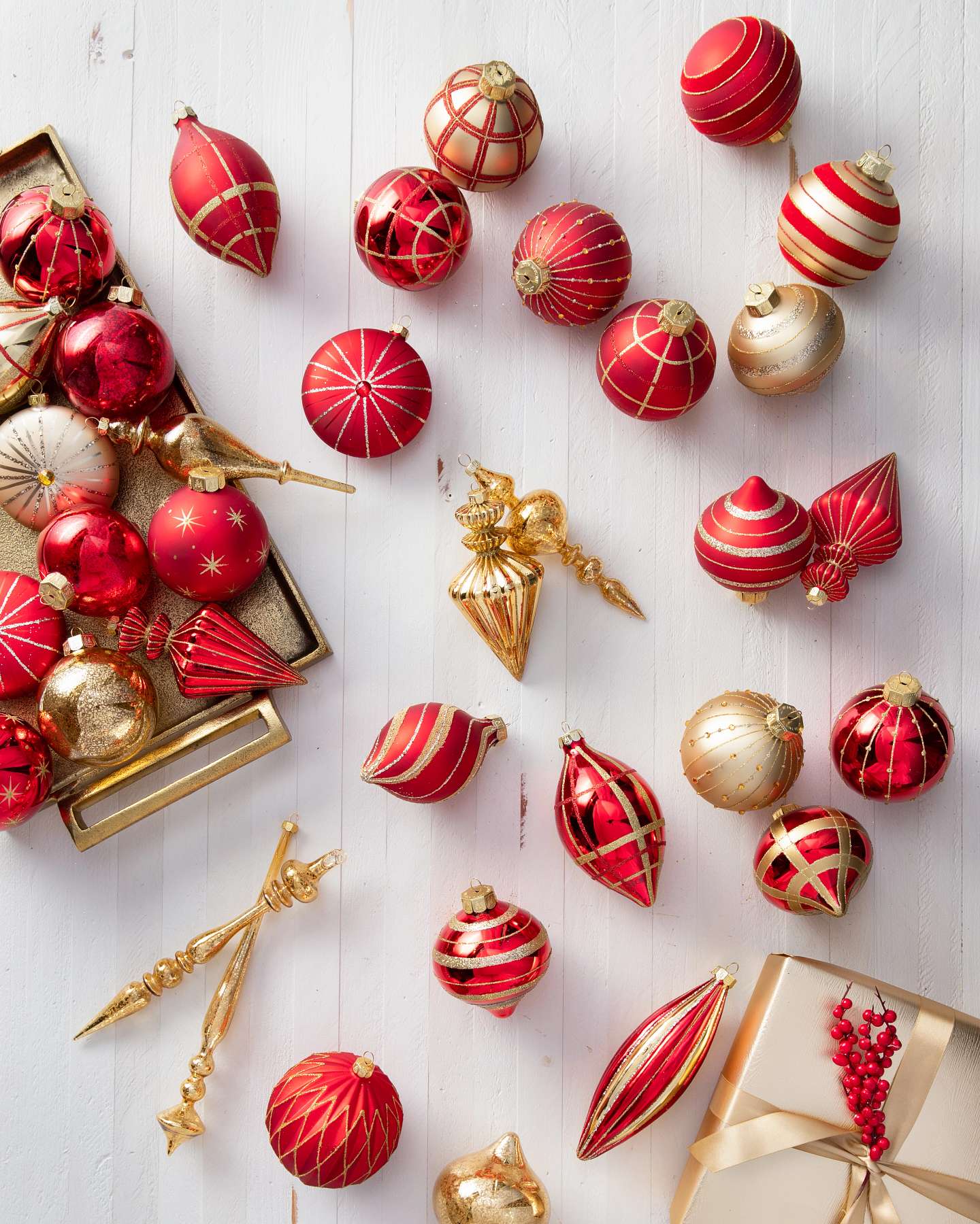 Balsam Hill Christmas Charm Glass Baubles Set of 35 Classic Christmas Magic