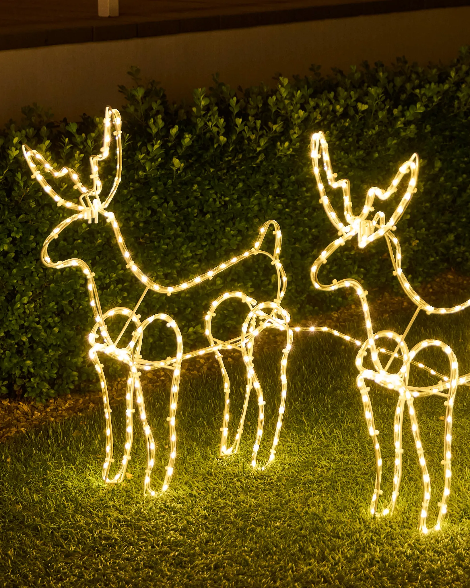 Outdoor 3D LED Reindeer & Sleigh Set