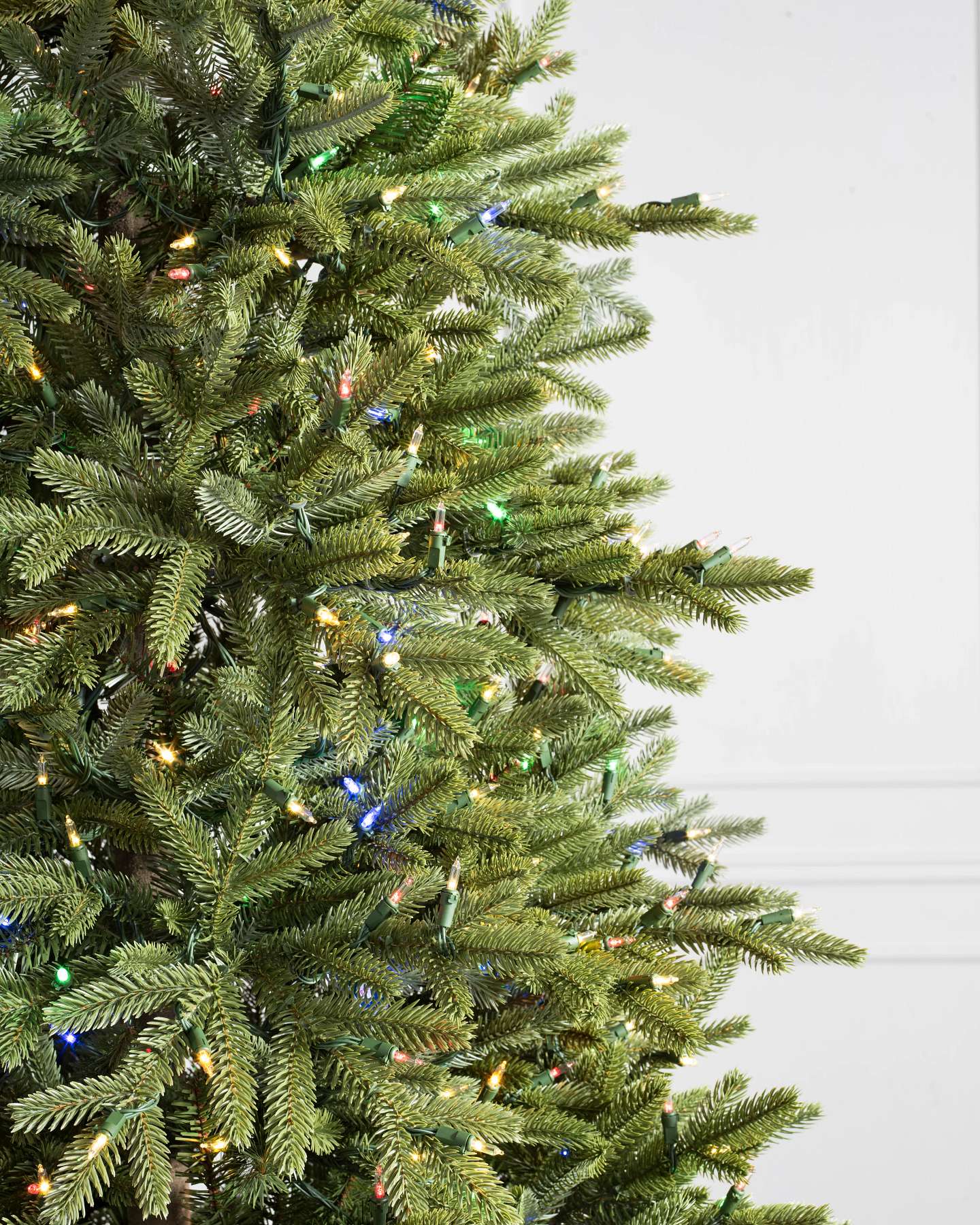 Balsam Hill Norway Spruce Artificial Christmas Tree LED Color Closeup