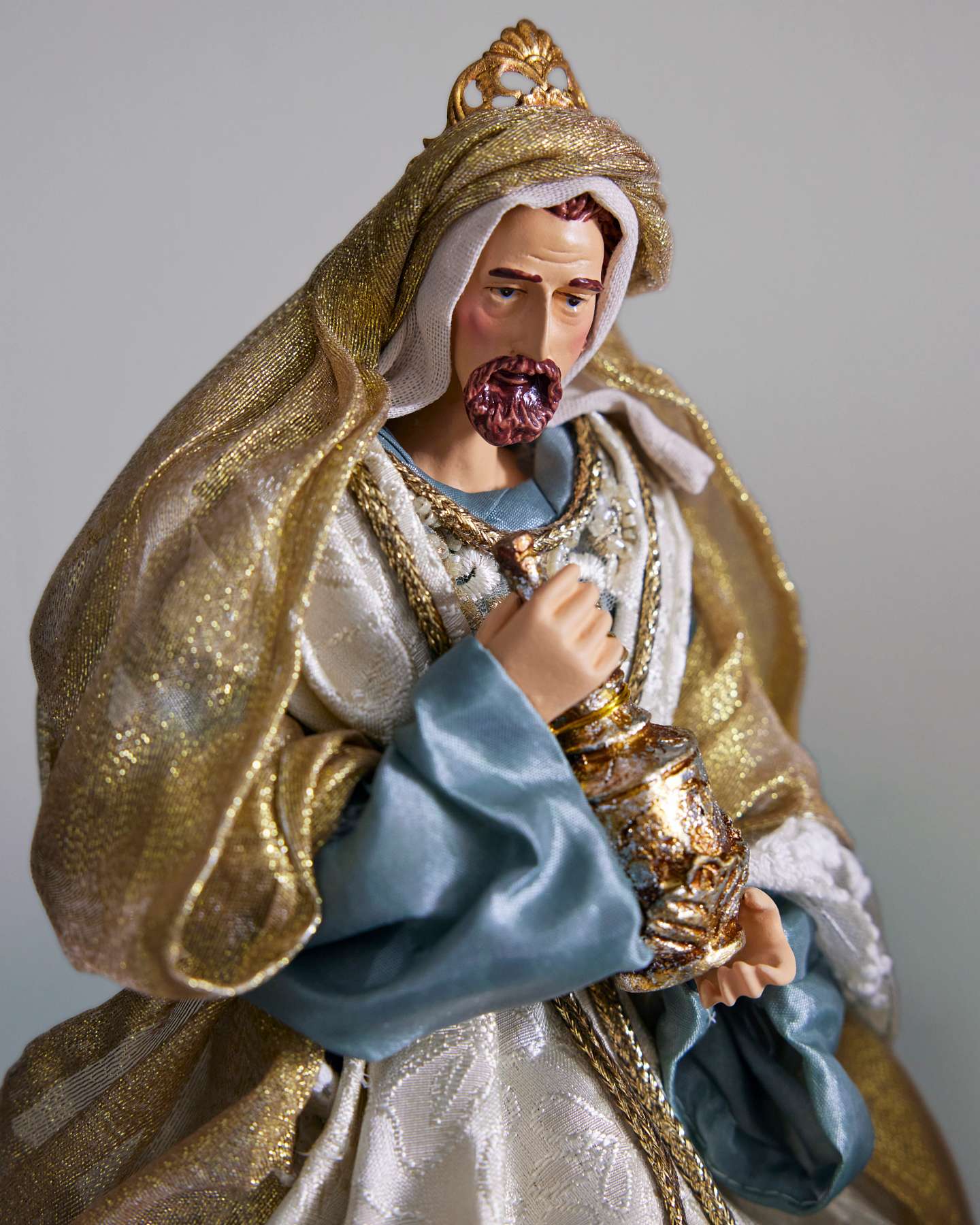 Blue & Gold Classic Nativity Set
