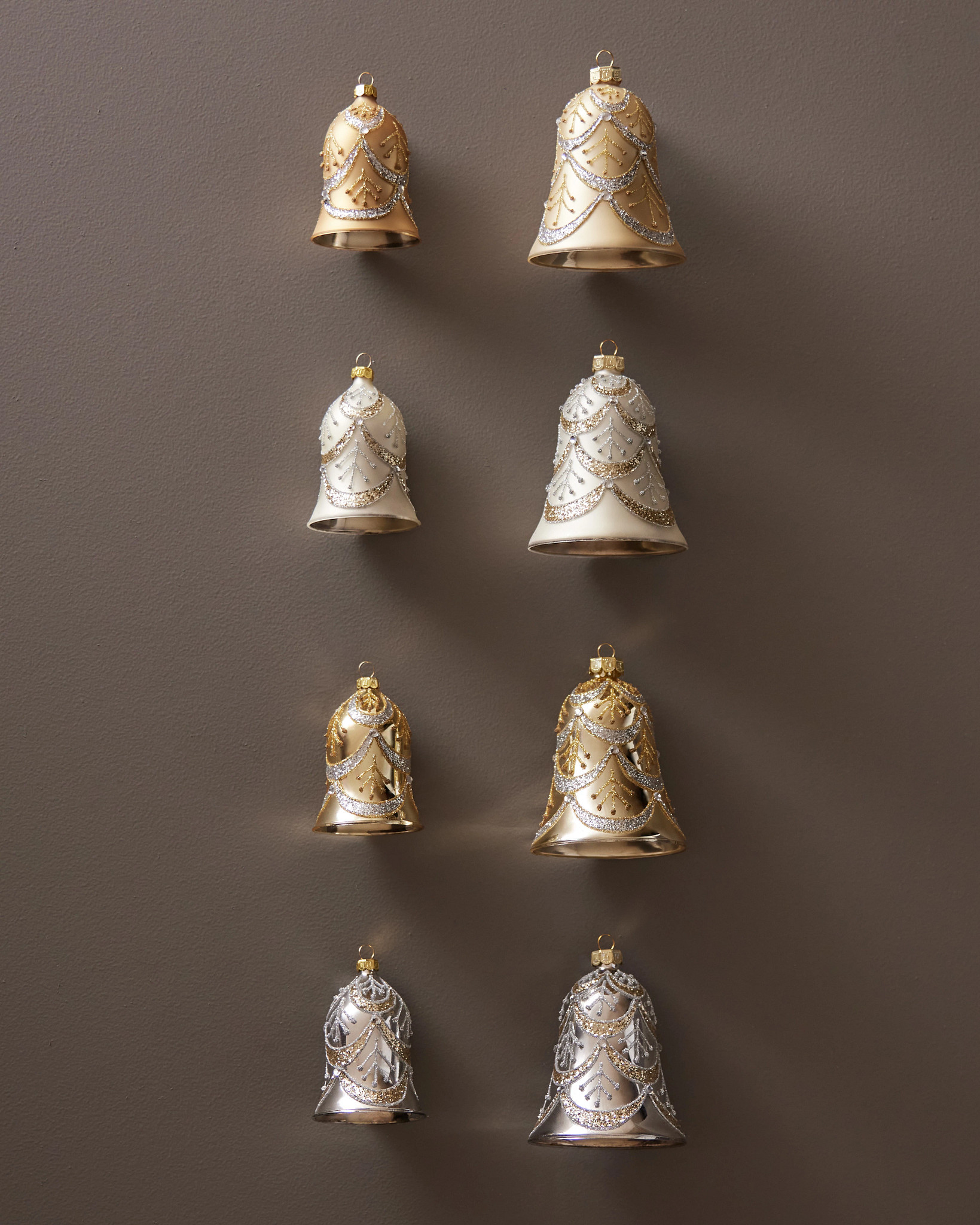 Gilded Glory Glass Bell Christmas Ornament Set | Balsam Hill