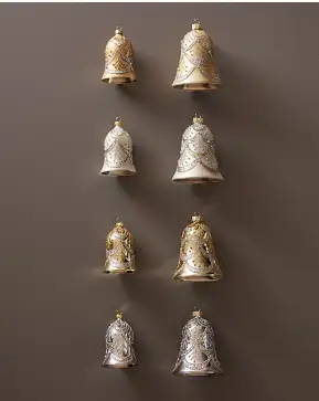 Gilded Glory Glass Bell Ornament Set Gilded Glory Glass Bell Ornament Set