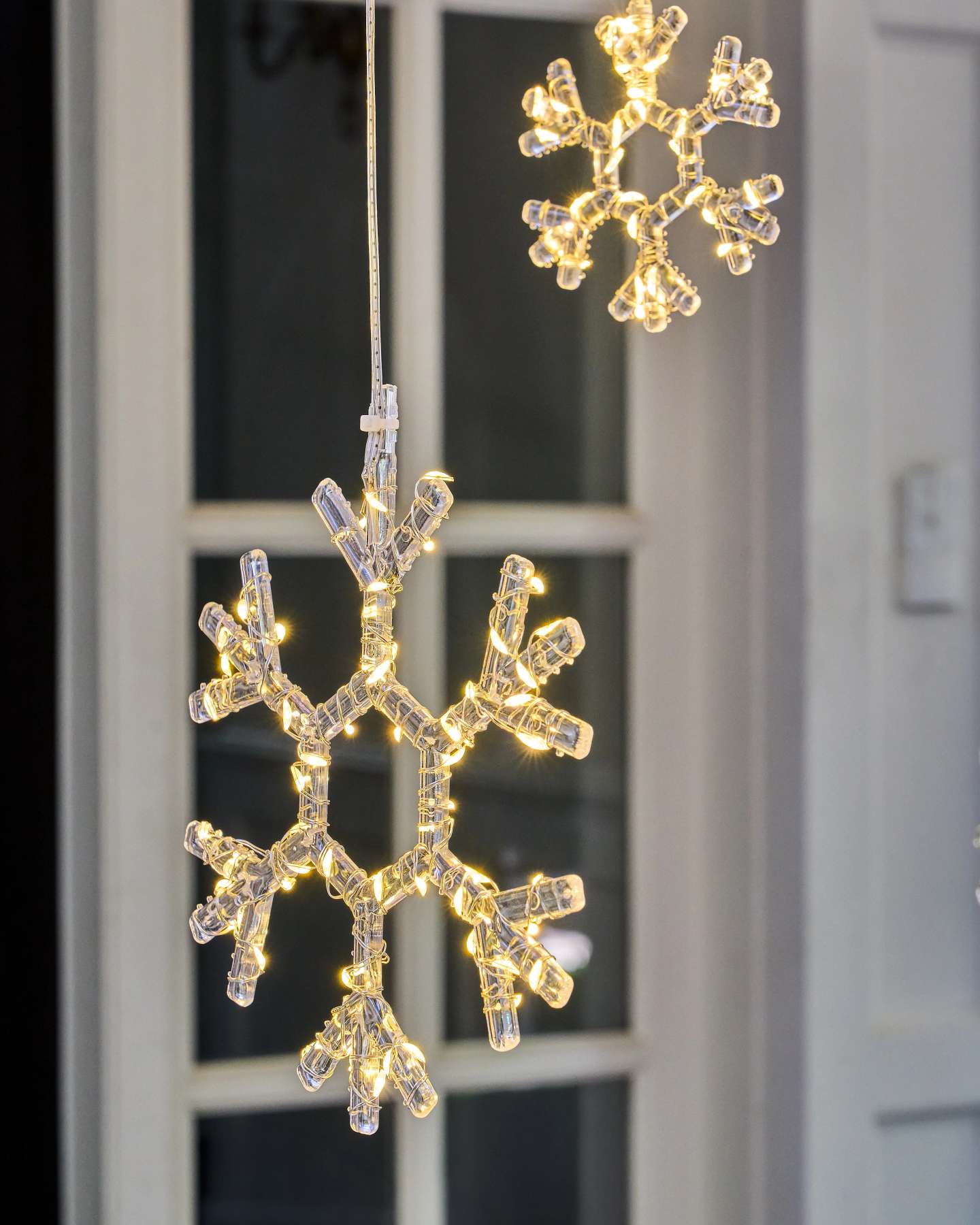 Outdoor Snowflake Light Strings, Set of 3