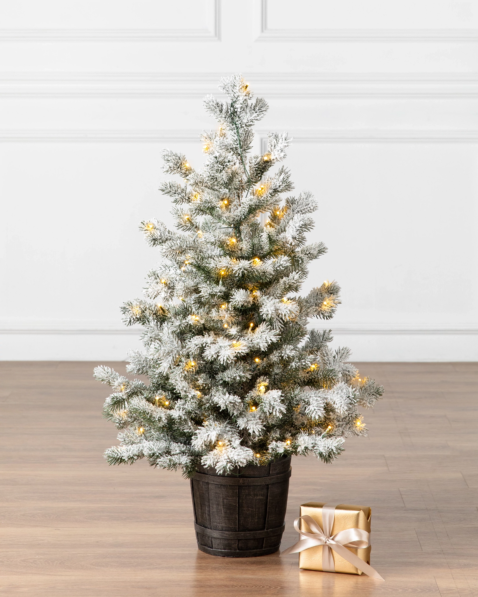 Baby Frosted Yukon Spruce Potted Artificial Christmas Tree Balsam Hill