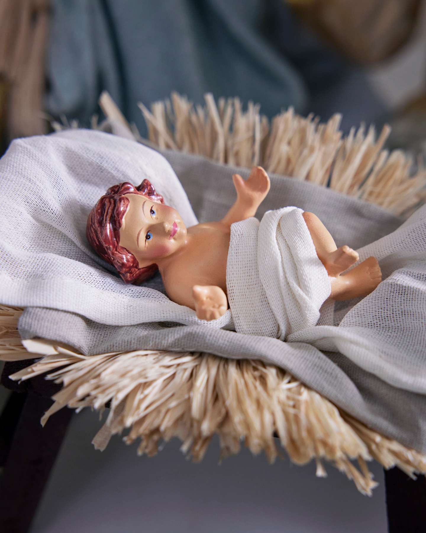 Blue & Gold Classic Nativity Set