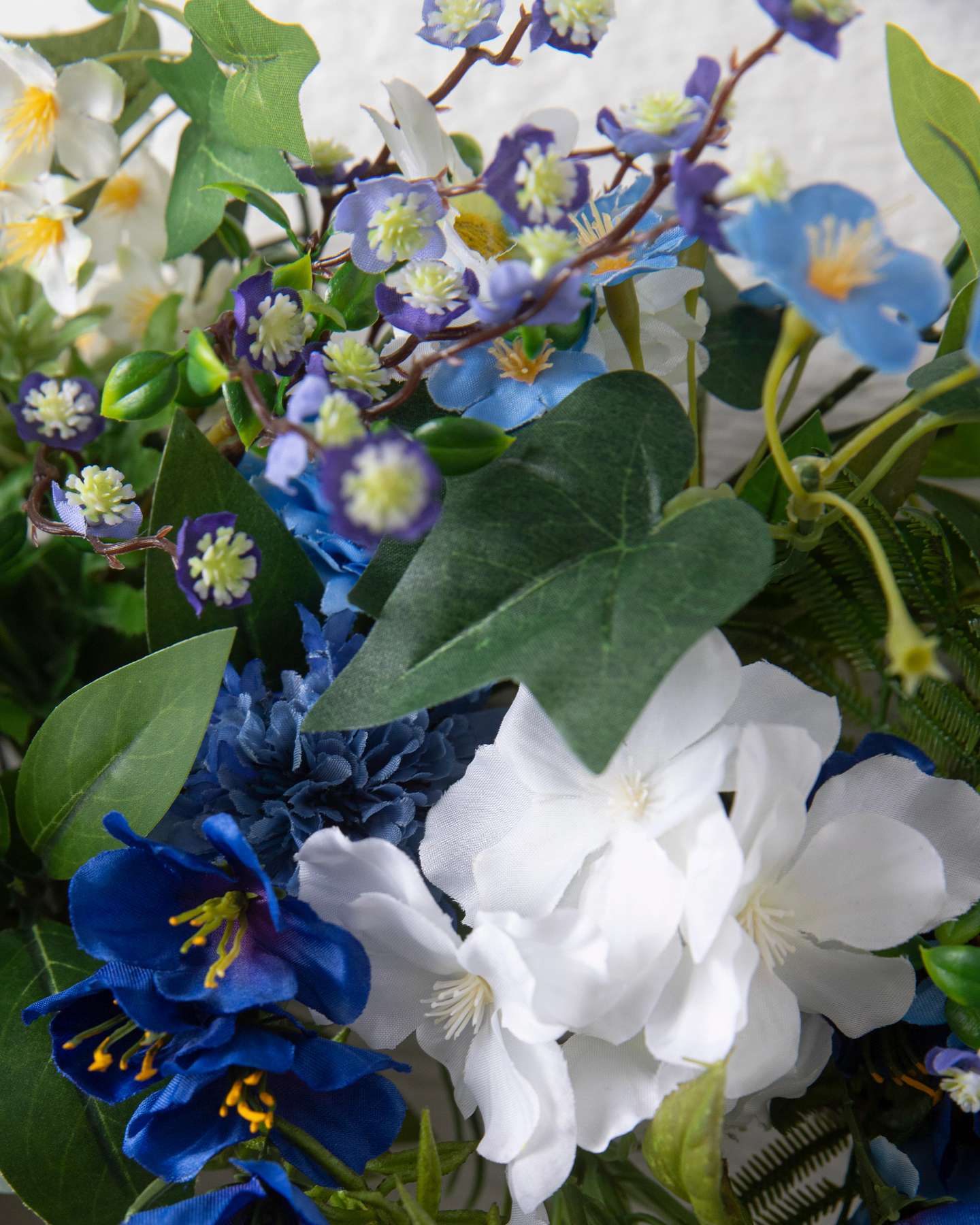 Balsam Hill Outdoor Seaside Cottage Artificial Spring Foliage Detailed Closeup View