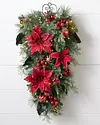 Outdoor Festive Poinsettia Swag by Balsam Hill SSC 30