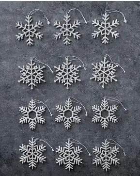 Beaded Snowflake Ornament Set Beaded Snowflake Ornament Set